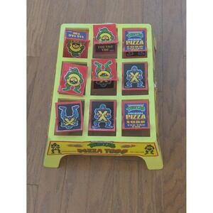 Vintage Teenage Mutant Ninja Turtles Pizza Toss Tic Tac Toe Game 1989